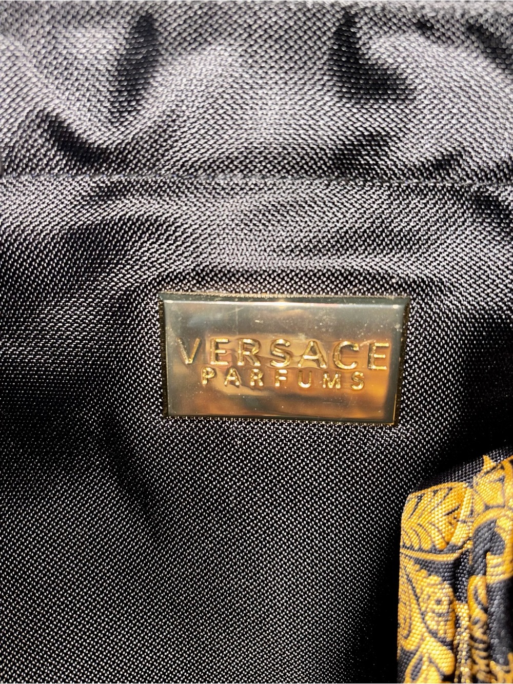 Versace Black Bag with Gold Logo Plaque - Picture 2 of 9
